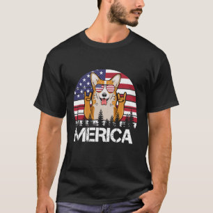 Corgi Merica 4:e juli Hund tröja Funny Patriotic