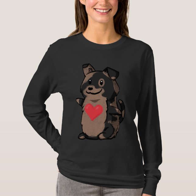 Corgi Mix Kärlek T Shirt (Framsida)