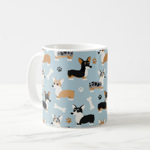 Corgi Mönster Blue Kaffemugg