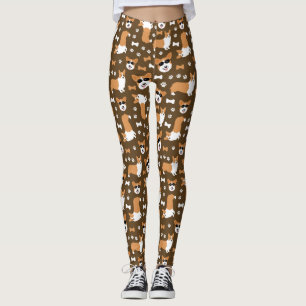 Corgi Mönster Cute Welsh Pembroke Corgis Leggings