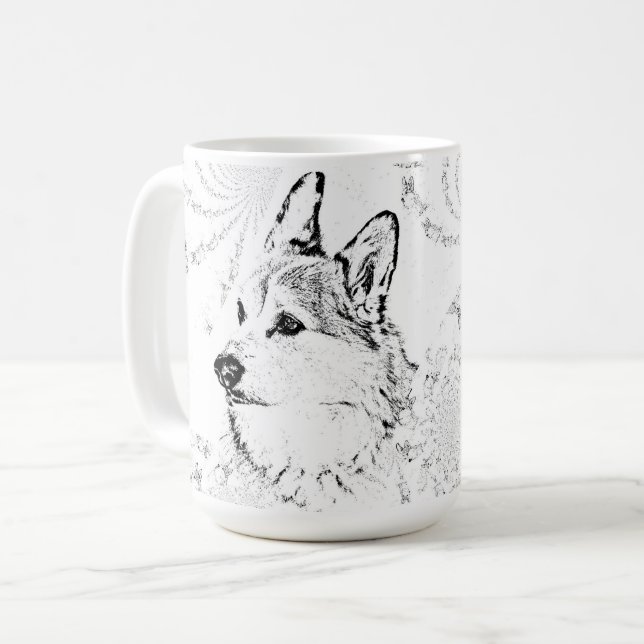 Corgi mönster mugg (Framsida vänster)
