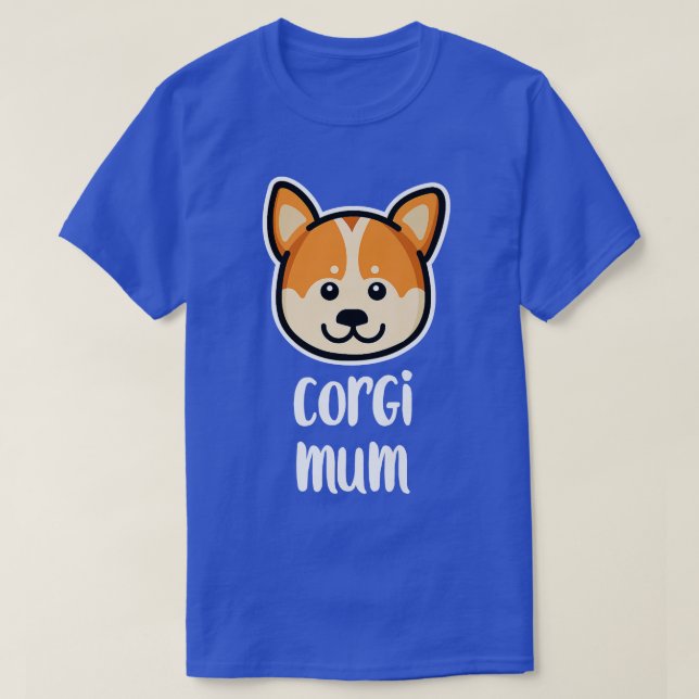 Corgi Morsa Hund älskare-579 T Shirt (Design framsida)
