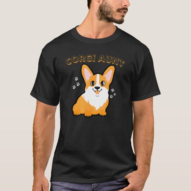 Corgi Moster Corgi Hund och marionett T Shirt (Framsida)