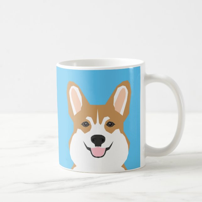 Corgi Mugg - Aqua Turquise Corgi Mugg (Höger)