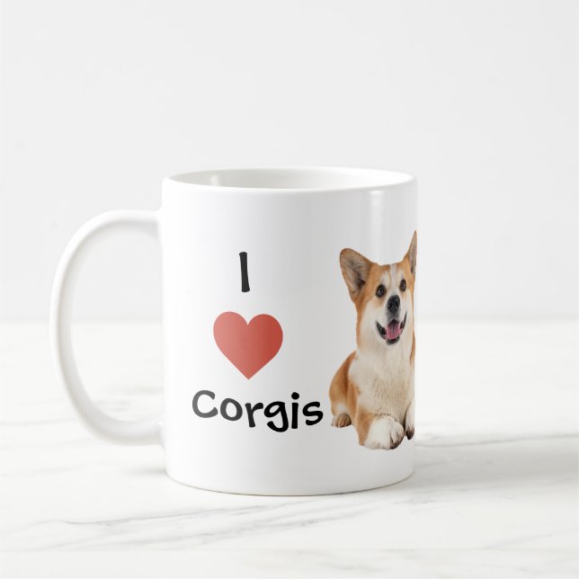 Corgi Mugg I kärlek Corgis (Vänster)