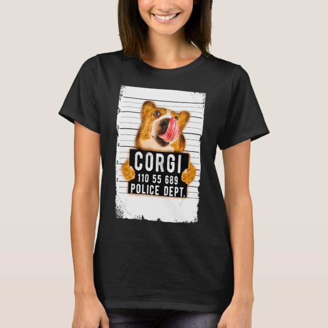 Corgi Mugg Skott T Shirt (Framsida)