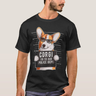 Corgi Mugshot Hund T Shirt