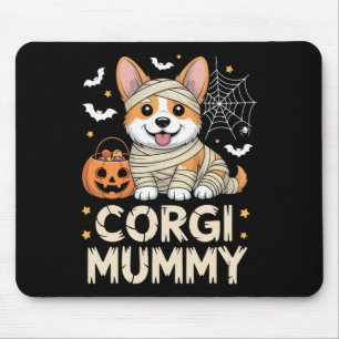 Corgi Mummy Funny Halloween Hund älskare Costume f Musmatta