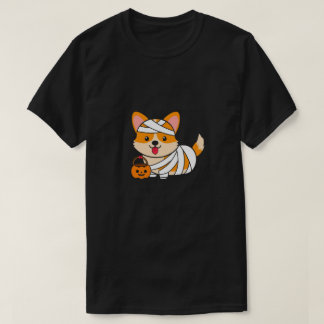 Corgi Mummy Halloween T Shirt
