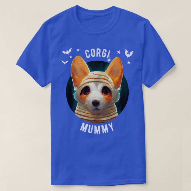 Corgi Mummyhalloween-583 T Shirt (Design framsida)