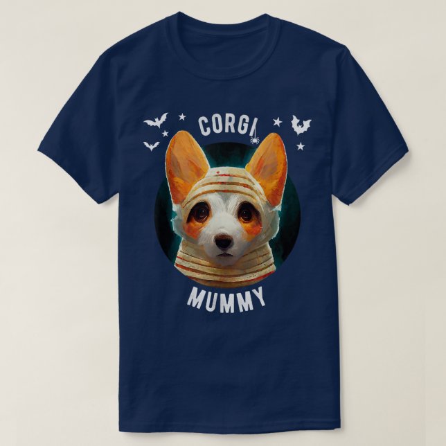 Corgi Mummyhalloween -584 T Shirt (Design framsida)
