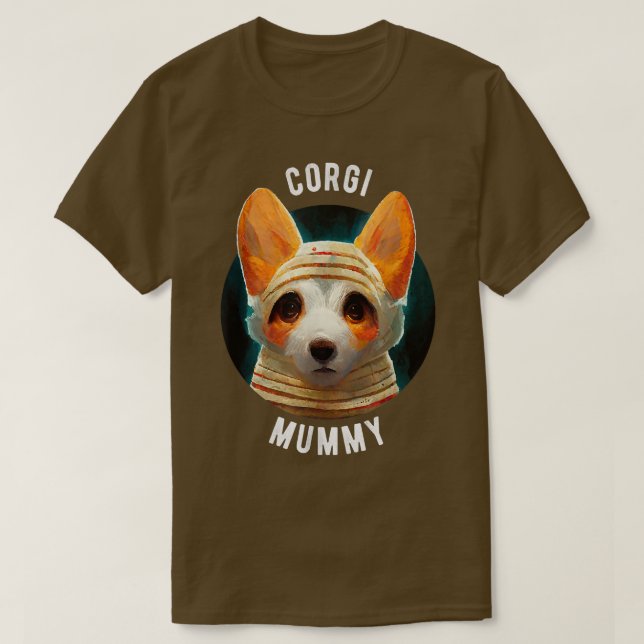 Corgi MummyHalloween T Shirt (Design framsida)