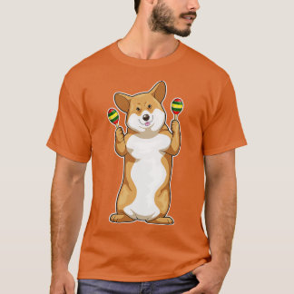 Corgi Musician Maracas Music T Shirt