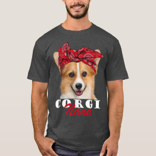 Corgi Nana Cute Corgi Hund Bandana  T Shirt
