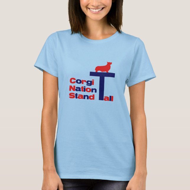 Corgi Nation Stall Tall T-shirt (Framsida)