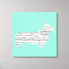 Corgi Notes Canvastryck