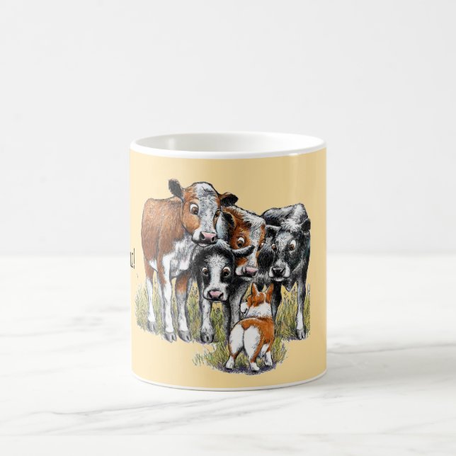 Corgi och Cows Kaffemugg (Center)