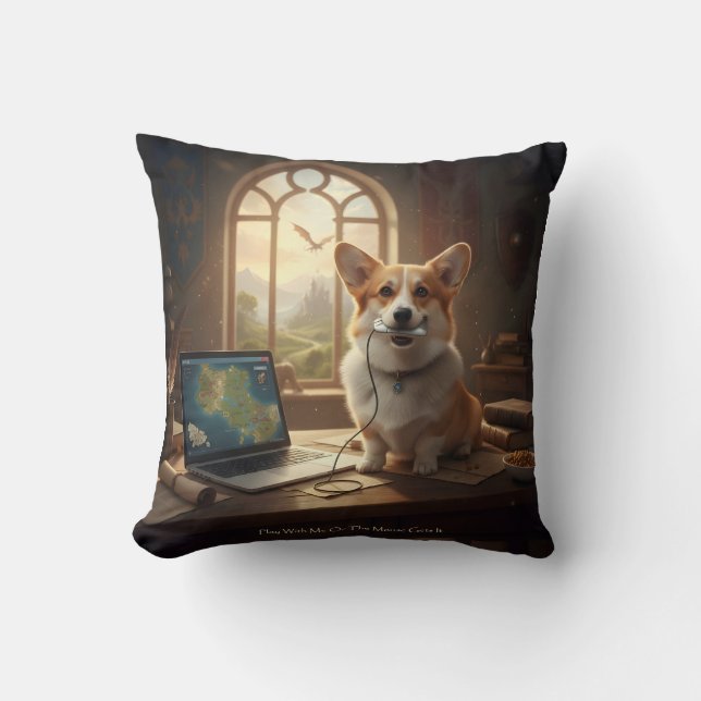 Corgi och mus kudde (Framsida)