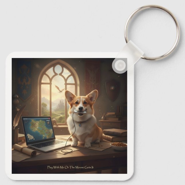 Corgi och mus nyckelring (Baksida)