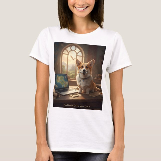 Corgi och mus t shirt (Framsida)