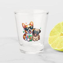 Corgi- och Pug Uno-kortspel