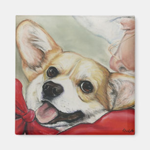 Corgi och Santa julmagnet Magnet