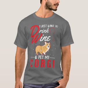 Corgi och Vin T Shirt