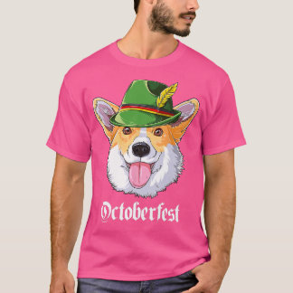 Corgi Oktoberfest Gifts Kids Boys Manar Lederhosen T Shirt