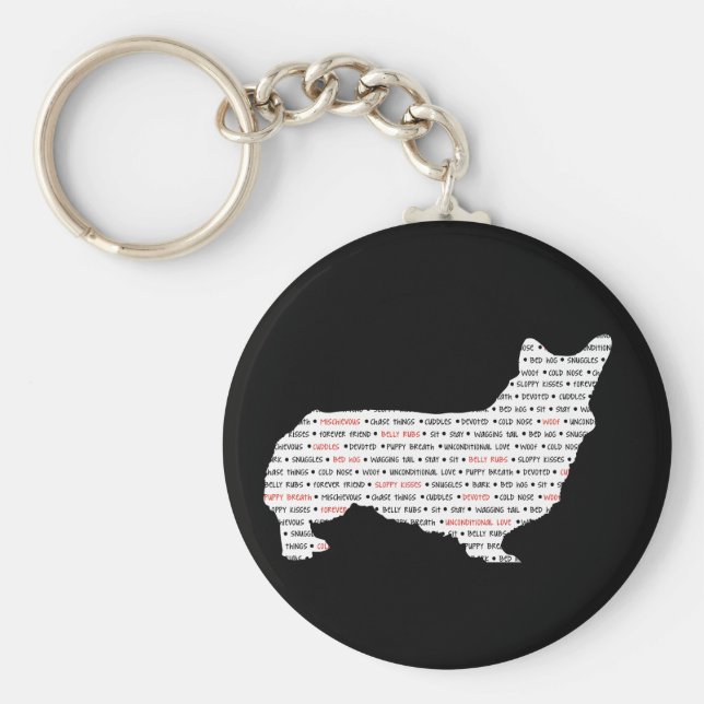 Corgi Ord Art Nyckelring (Framsidan)