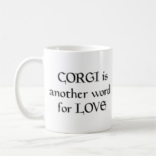 Corgi ord kaffe mugg