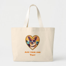Corgi på Beach Jumbo Tygkasse