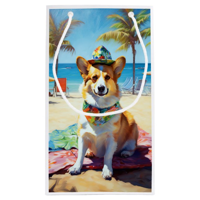 Corgi på Beach, sommargåva till hundälskare (Baksidan)