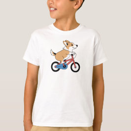 Corgi på en cykel t shirt