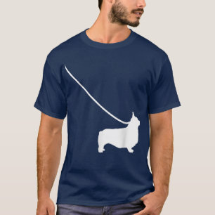 Corgi på en LeashDog Pet Mamma Pappa Cute Funny T Shirt