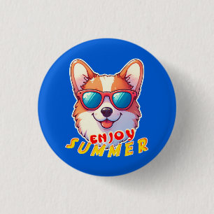Corgi på sommaren knapp