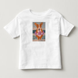 Corgi på stranden T-shirt
