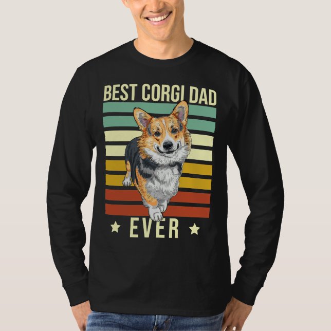 Corgi Pappa Best Corgi någonsin T Shirt (Framsida)