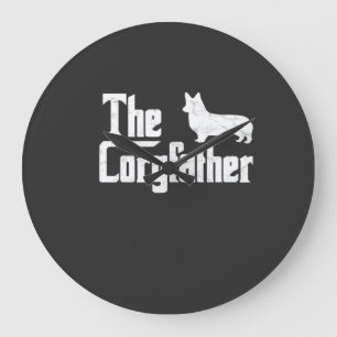 Corgi Pappa Corgfadern Rolig Corgi Älskare Tröja G Stor Klocka