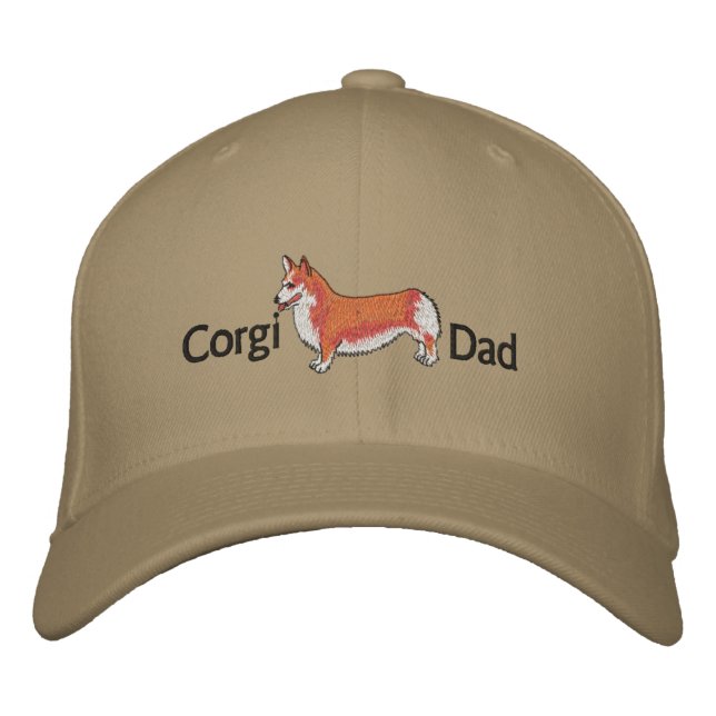 Corgi Pappa Embroized Hat Broderad Keps (Framsida)