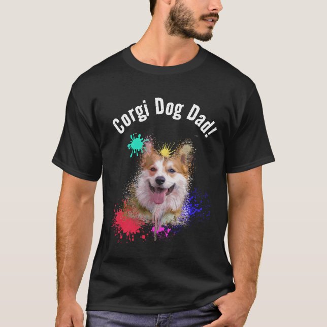 Corgi Pappa Hund Best Hund Pappa någonsin T Shirt (Framsida)
