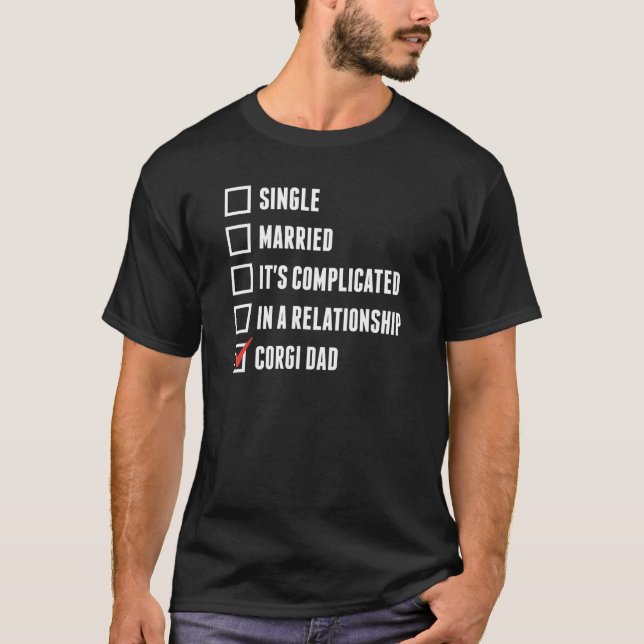 Corgi Pappa Hund Pappa T Shirt (Framsida)
