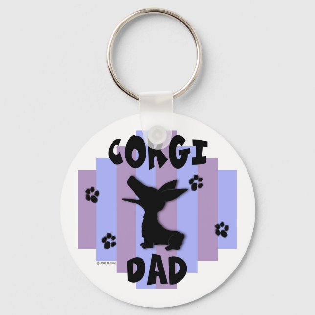 Corgi Pappa Keychain Nyckelring (Framsida)