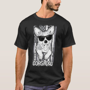 Corgi Pappa Us Flag Tröja Hund Pappa Valp Corgis