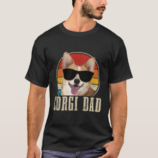 Corgi Pappa Vintage Sunglasses Funny Corgi Hundäga T Shirt