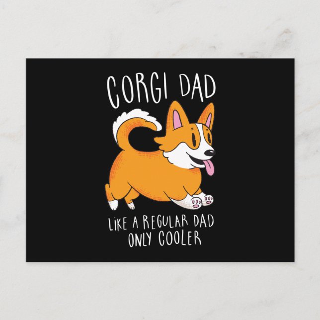 Corgi pappa vykort (Framsida)