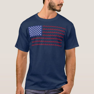 Corgi Patriotic Flagga 4:e juli Hund Tee