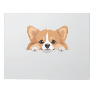 Corgi Peeking Cute Adsible Funny Animal Tecknad Anteckningsblock
