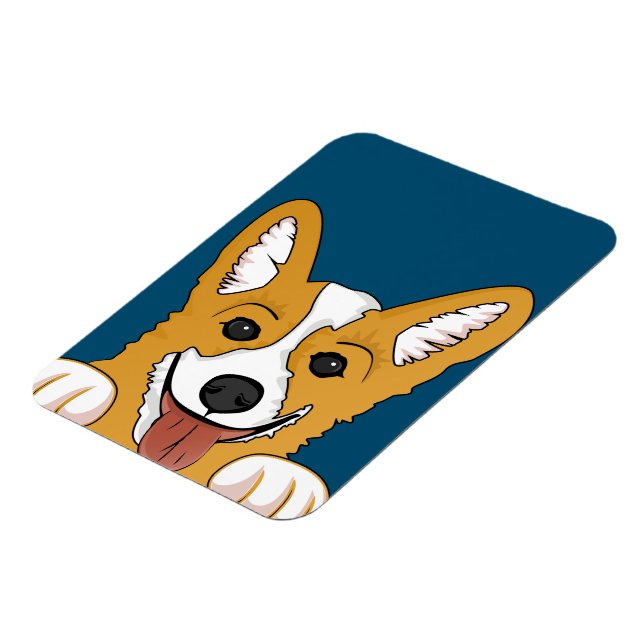 Corgi Peeking Magnet (Vänstra Sidan)