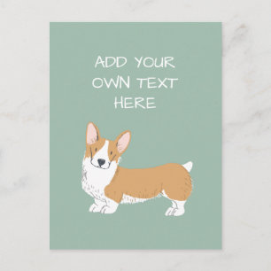 Corgi Personlig Hund Namn Vykort