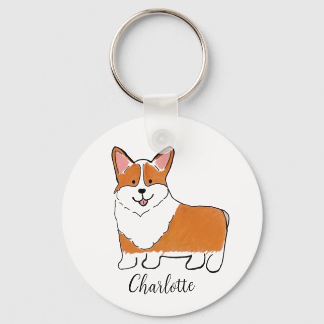 Corgi personlig nyckelring (Framsida)